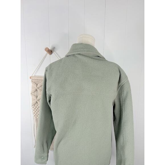 Joie Teddy Jacket Womens Small Sage Green Fleece Shacket - Picture 6 of 8